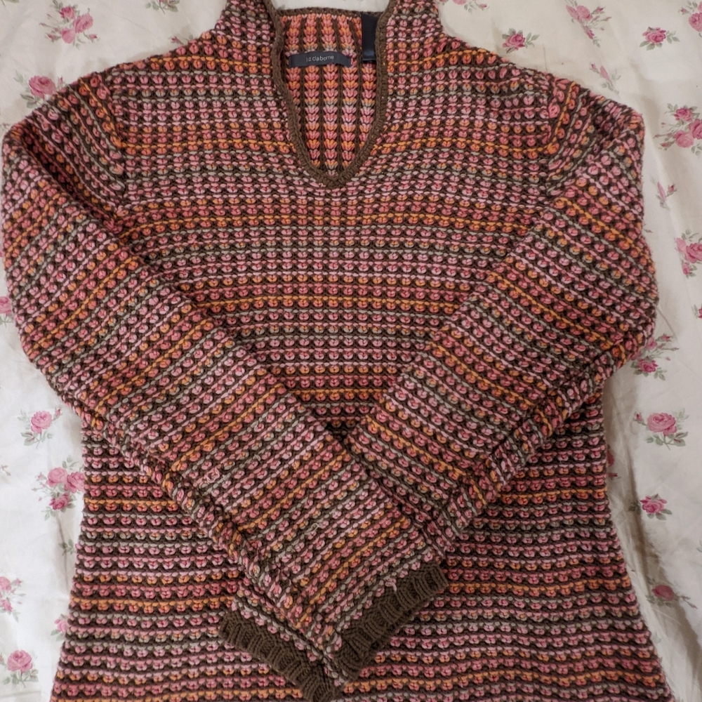 Nice warm shirt with blue, brown and rose colors